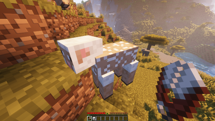 Gathering wool in Minecraft