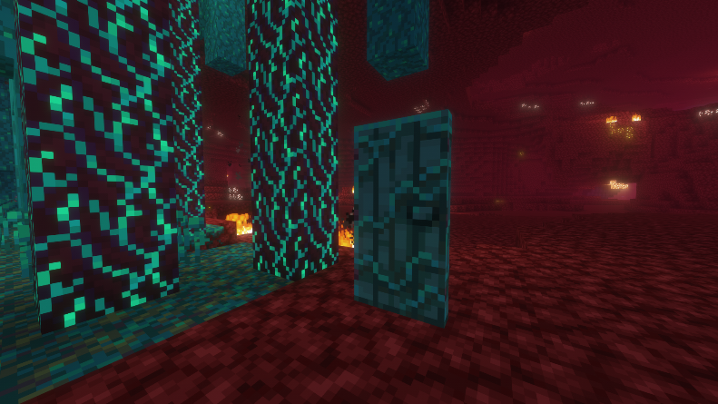 Warped door in Minecraft
