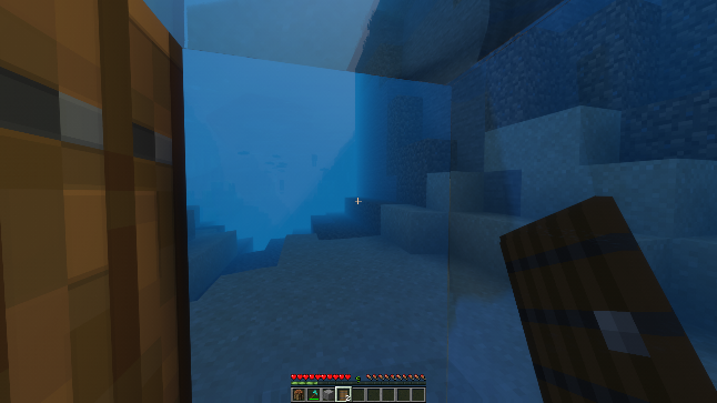 Air pocket made from a door under water
