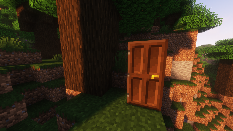 Dark oak door in Minecraft