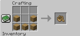 Crafting a boat in Minecraft