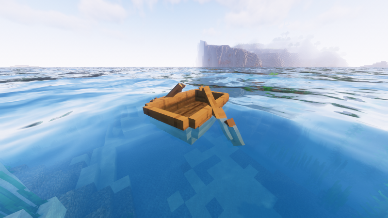 Spruce boat in Minecraft