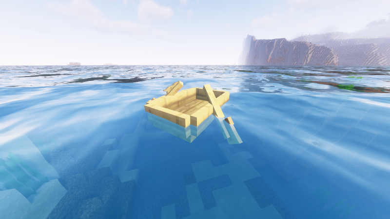 Birch boat in Minecraft