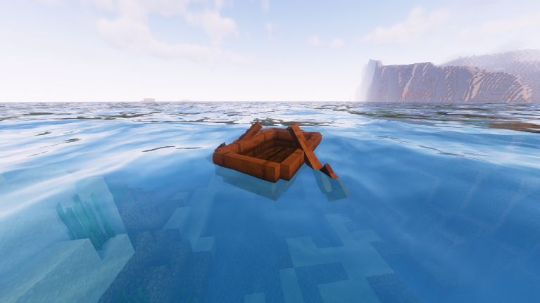 Dark oak boat in Minecraft