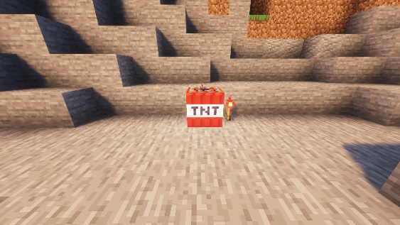 TNT activated and about to explode
