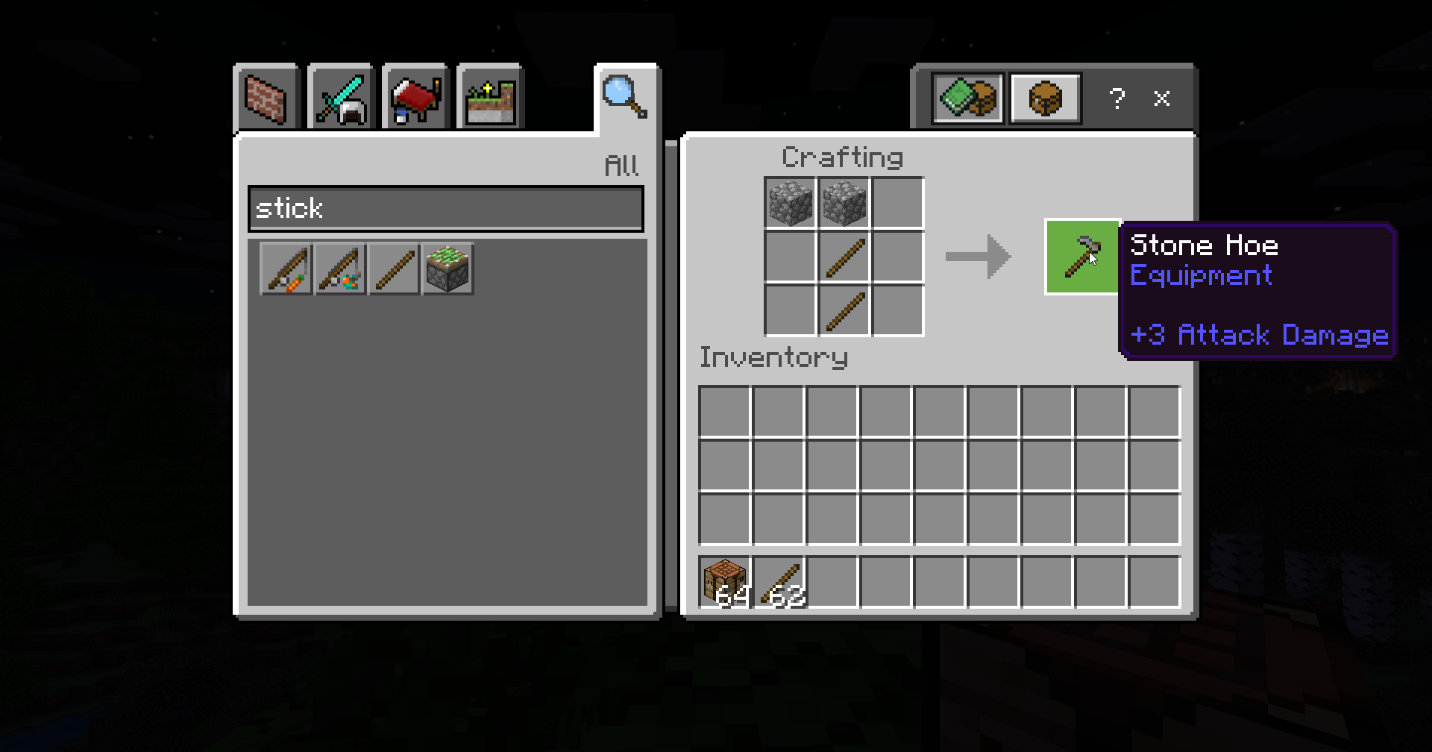 Figure 1Crafting Stone Hoe