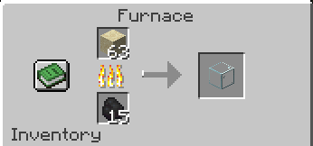 Melting sand into glass in Minecraft