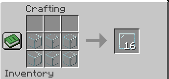 Creating glass panes in Minecraft