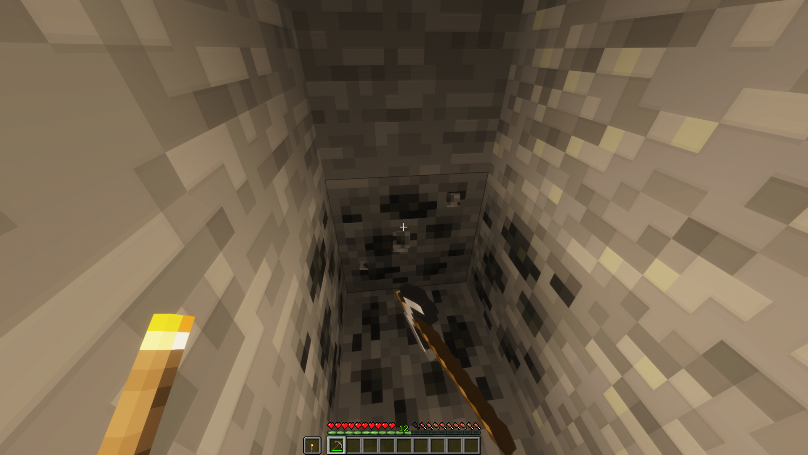 Coal mining in Minecraft