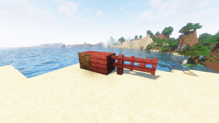 Mangrove fence in Minecraft