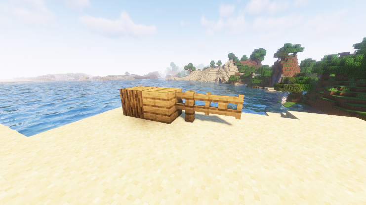 Oak fence in Minecraft