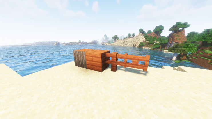 Acacia fence in Minecraft