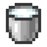 A milk bucket in Minecraft