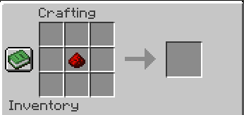 Redstone dust in the center slot of the grid in Minecraft