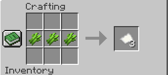 Crafting paper in Minecraft