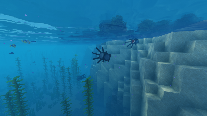 The location of the squid in Minecraft