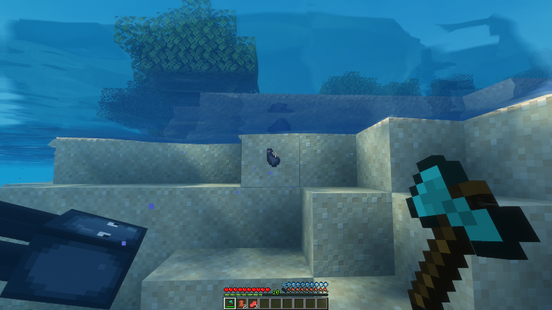 Items from the killed squid in Minecraft