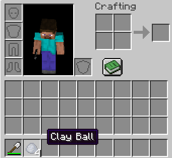 Clay balls in Minecraft inventory