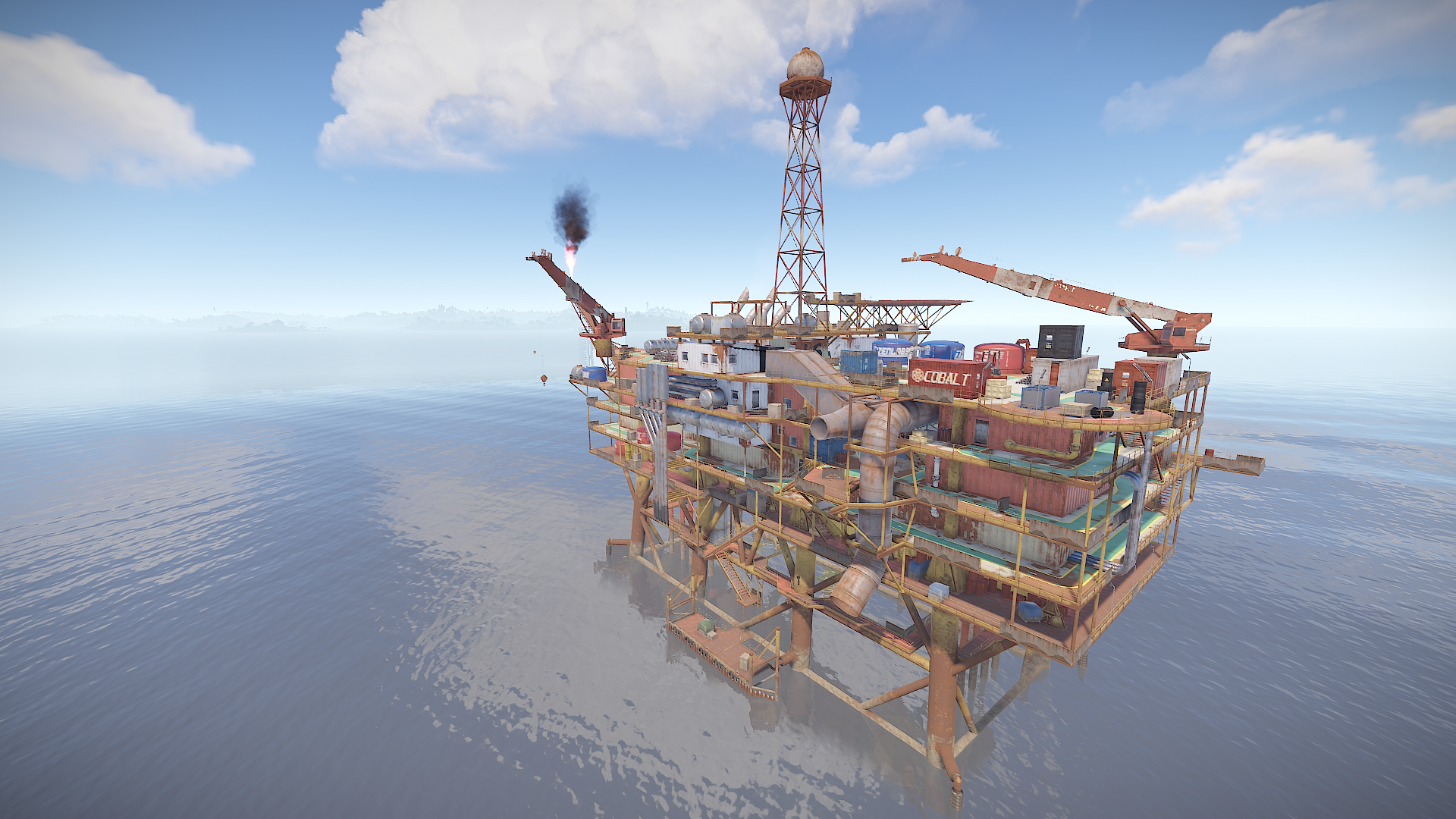 To access the Oil Rig, you will need either air or water transportation
