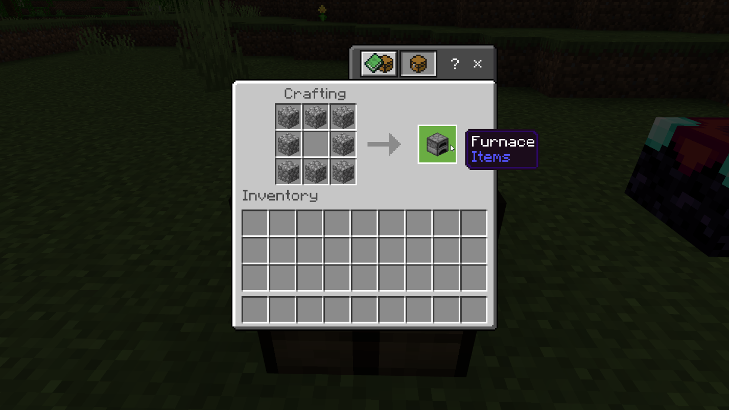 Figure 2 Crafting a Furnance