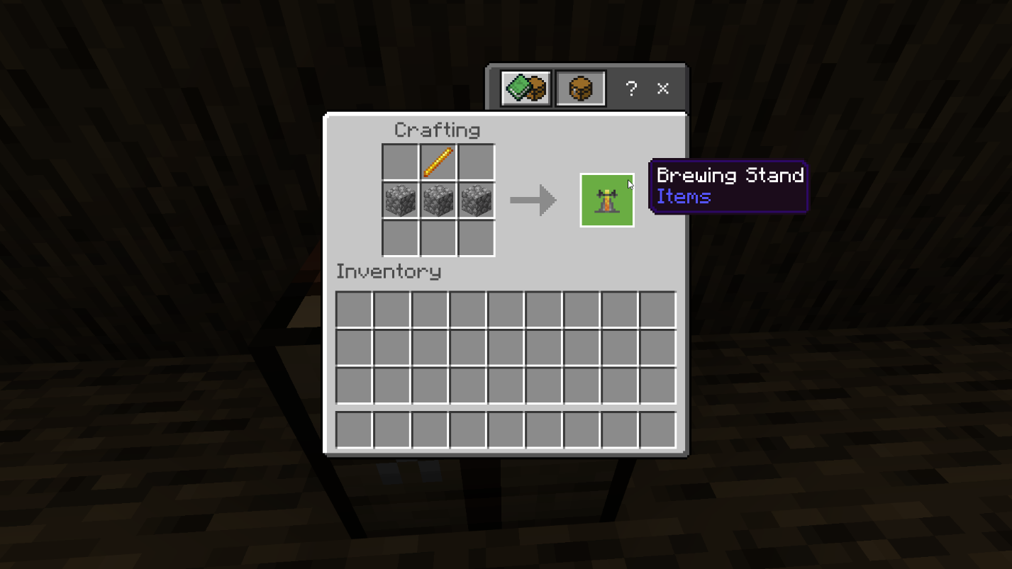 Figure 4 Crafting a Brewing Stand