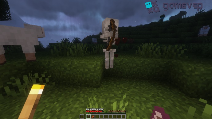 Obtaining bones by killing a skeleton