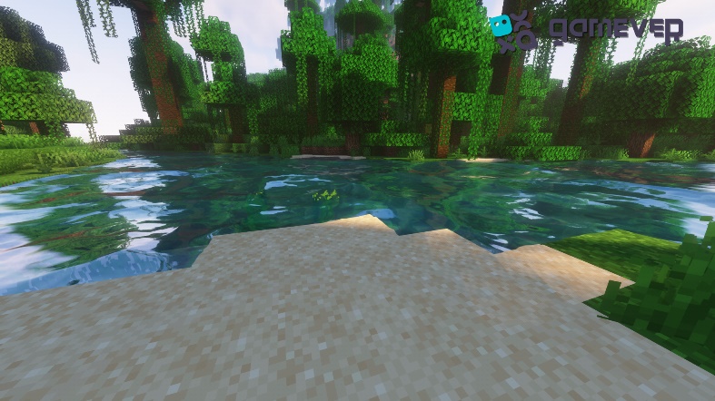 A river in the jungle biome