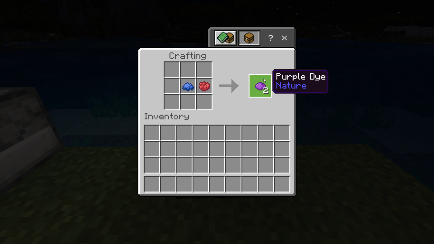 Figure 14 Crafting Purple Dye