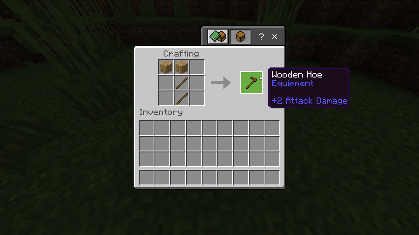 Figure 4 Crafting a Wooden Hoe