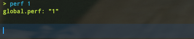 "Perf 1" aktiviert die Anzeige der FPS