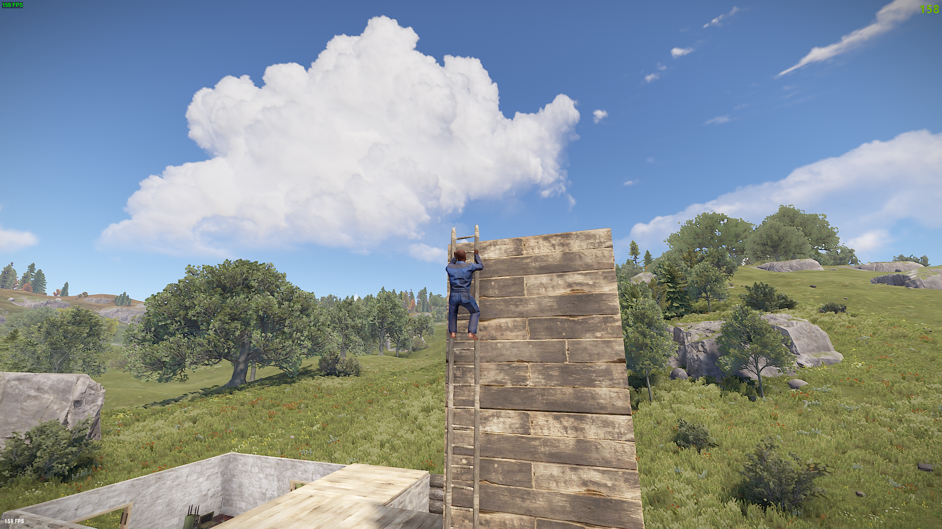 Leitern in Rust lassen sich leicht aufheben, wenn sie nicht mehr benötigt werden.