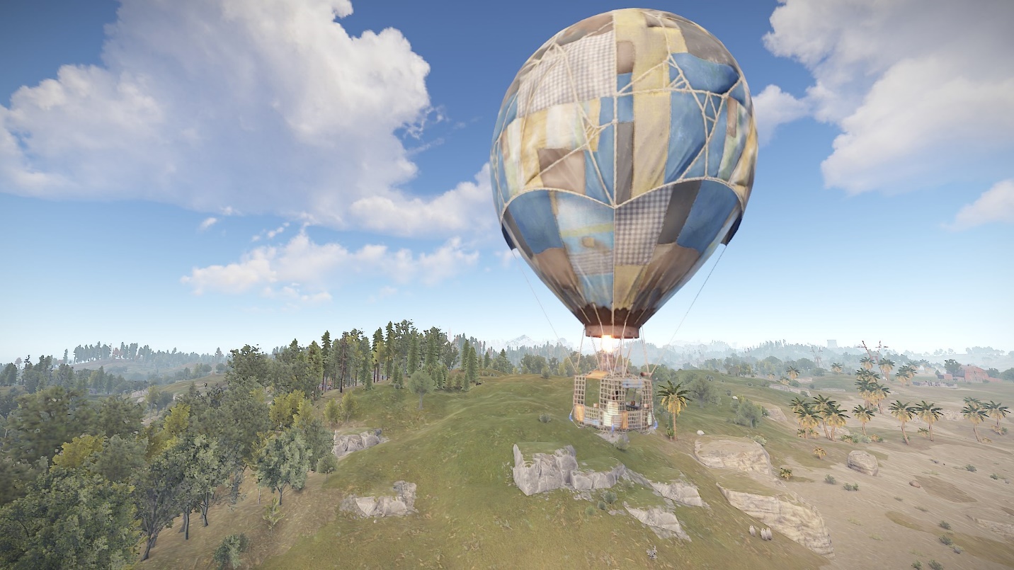 Brenne und schalte die Zündung aus, um die Höhe des Heißluftballons zu kontrollieren.