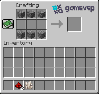 Cobblestone in crafting grid