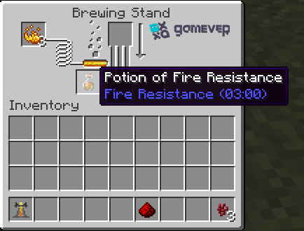 Brewing a potion of fire resistance