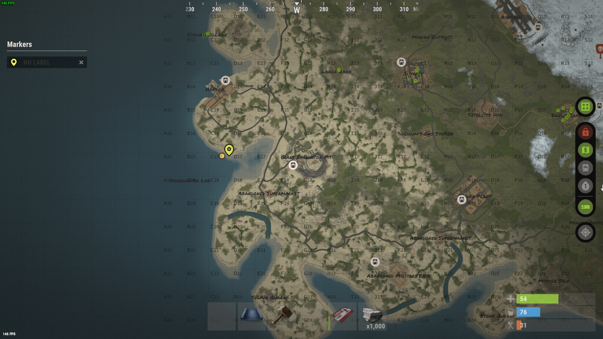 Not too far from the coast.