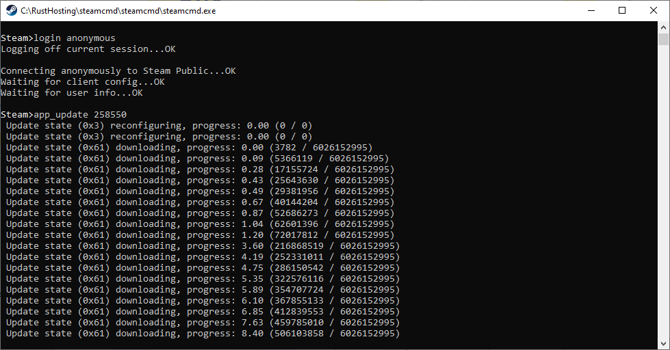 Updating states.