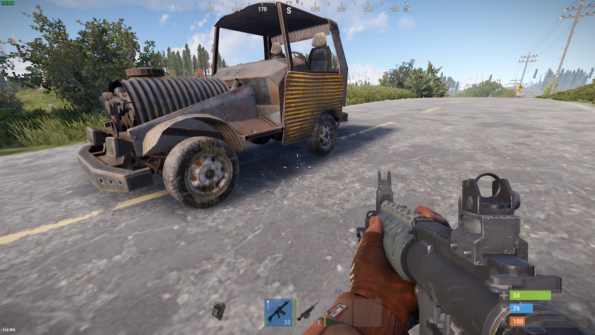 Spawned 2-seated car.