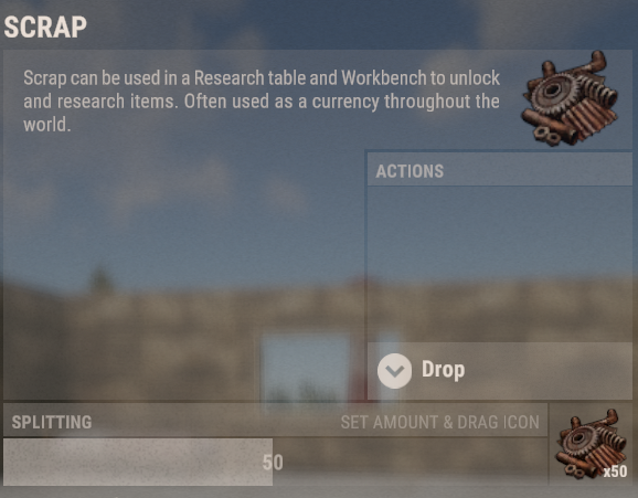 Schrott ist die Währung in Rust.