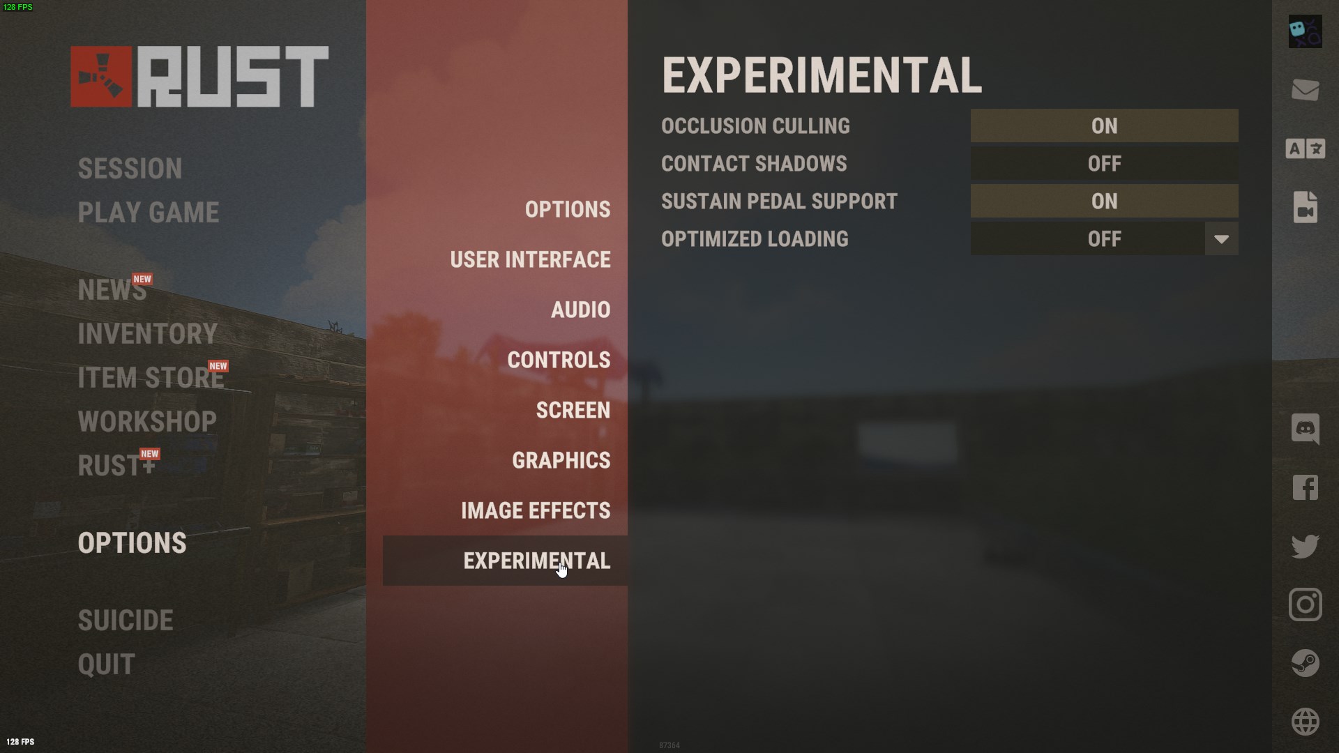 Experimentelle Option.