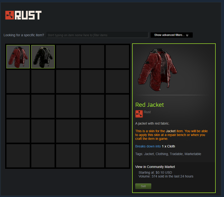Steam-Inventar.