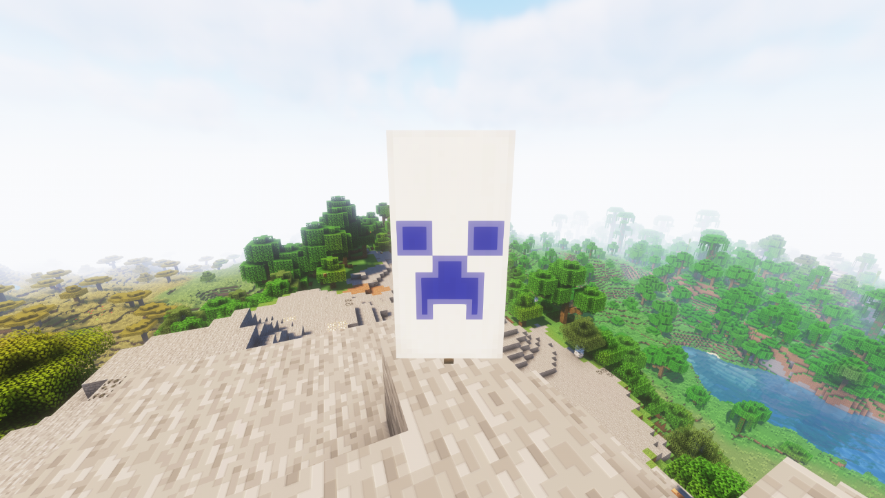 Baner z wzorem Creepera