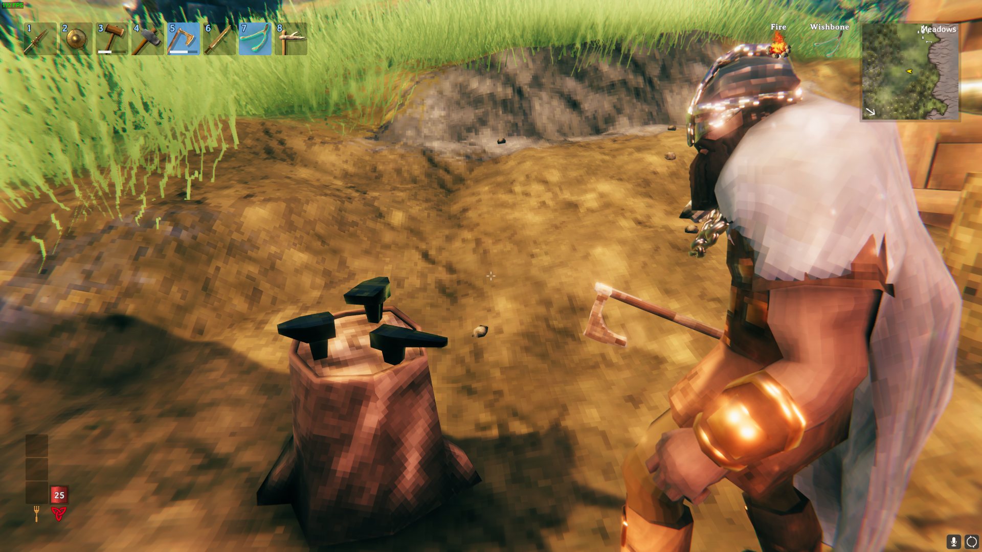 Anvil requires 5 Wood and 20 Bronze.