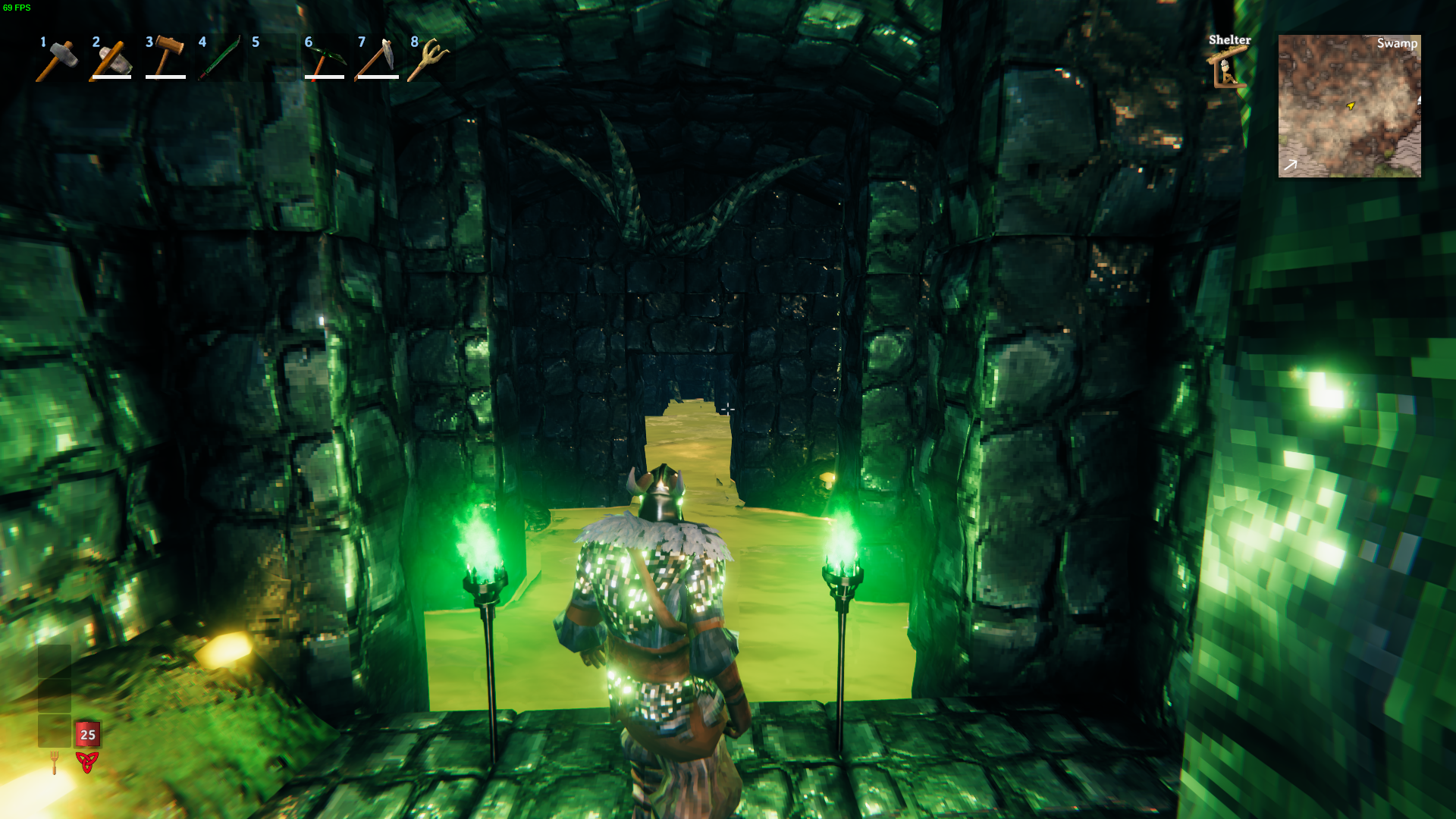 Sunken Crypts is underneath the Swamp biome.