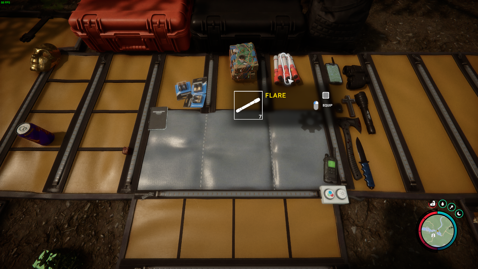 Equipped with survival essentials to brave the dense forests.