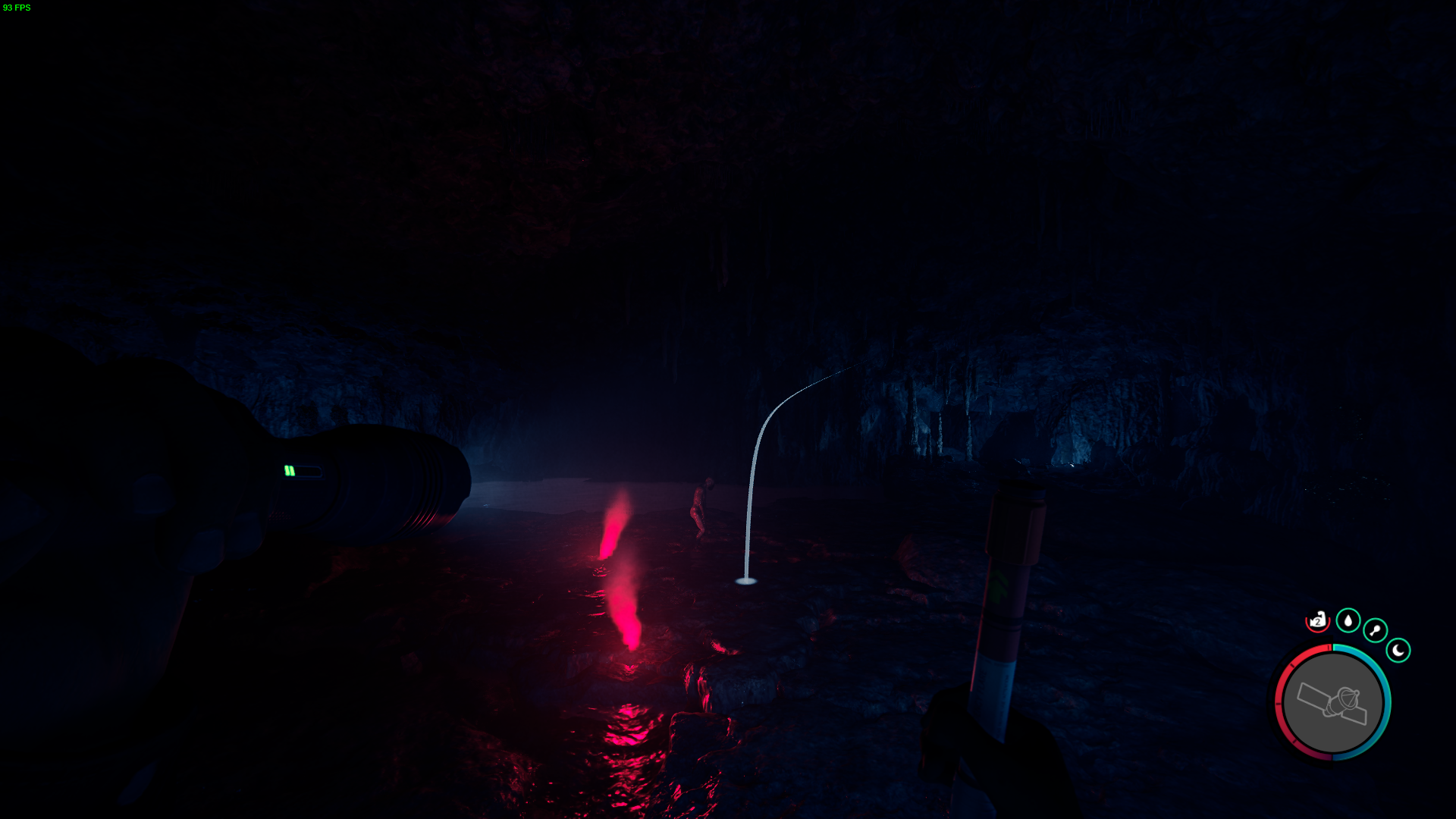 Sneaking past blind mutants in the vast, echoic chamber.