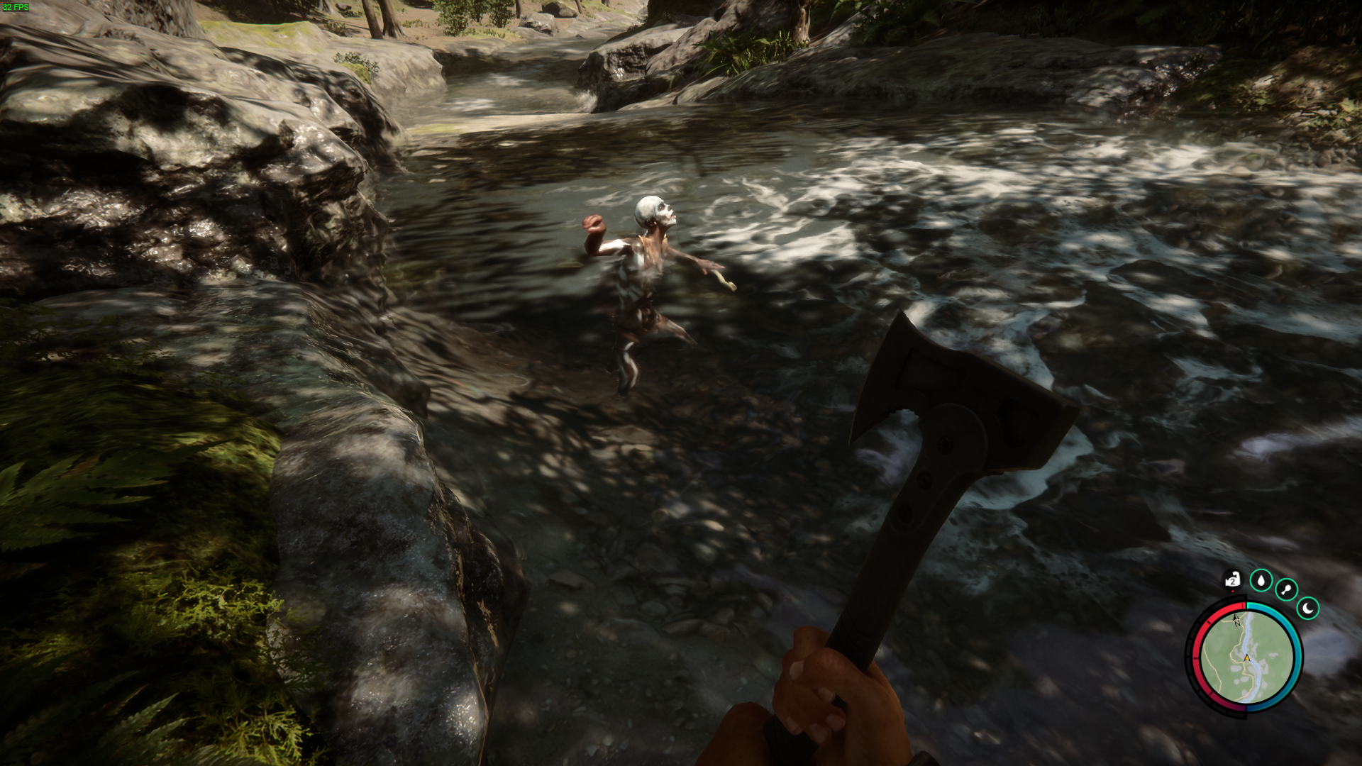 Seek refuge near water to keep cannibals at bay.