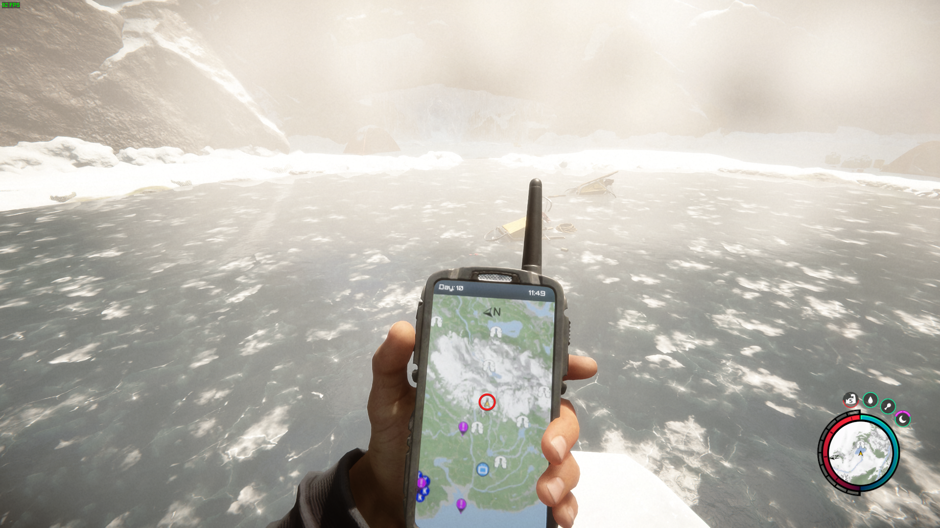 Trek through the rugged Snowy Mountain terrain.
