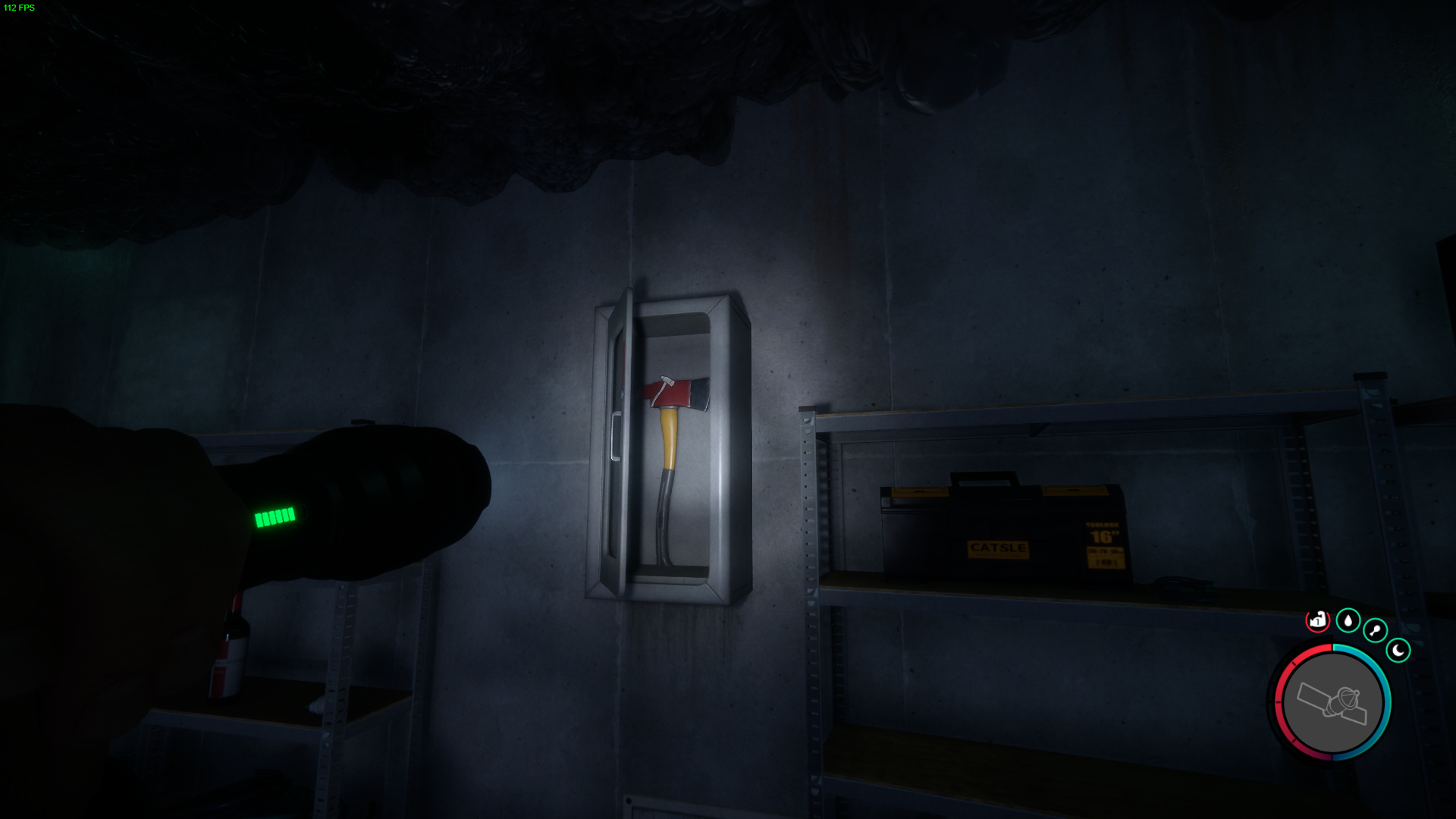 Navigate to the storage room for the Fireman's Axe.