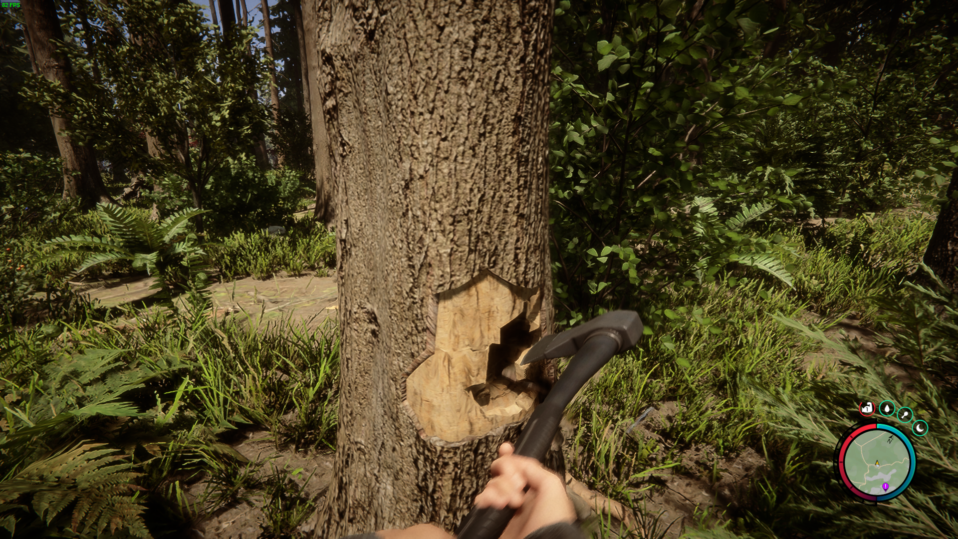 Chop down trees with ease using the versatile Modern Axe.