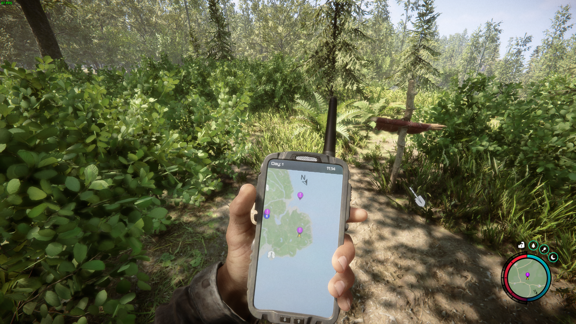 Finding a cross means you have reached the location.